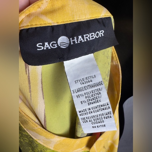 Sag Harbor XL Vintage Oriental Asian Women Button Blouse - Picture 10 of 10